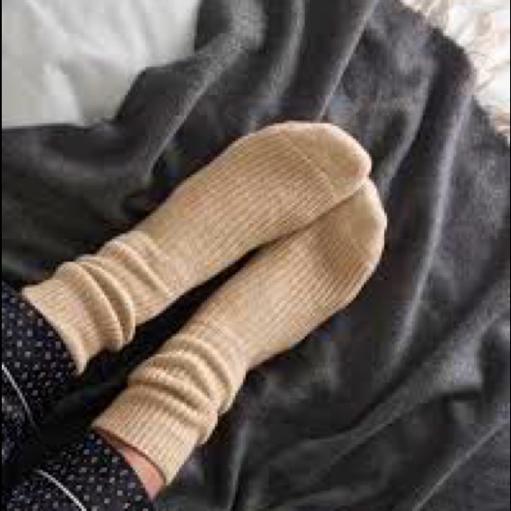 The White Company Cashmere Bed Socks Camel